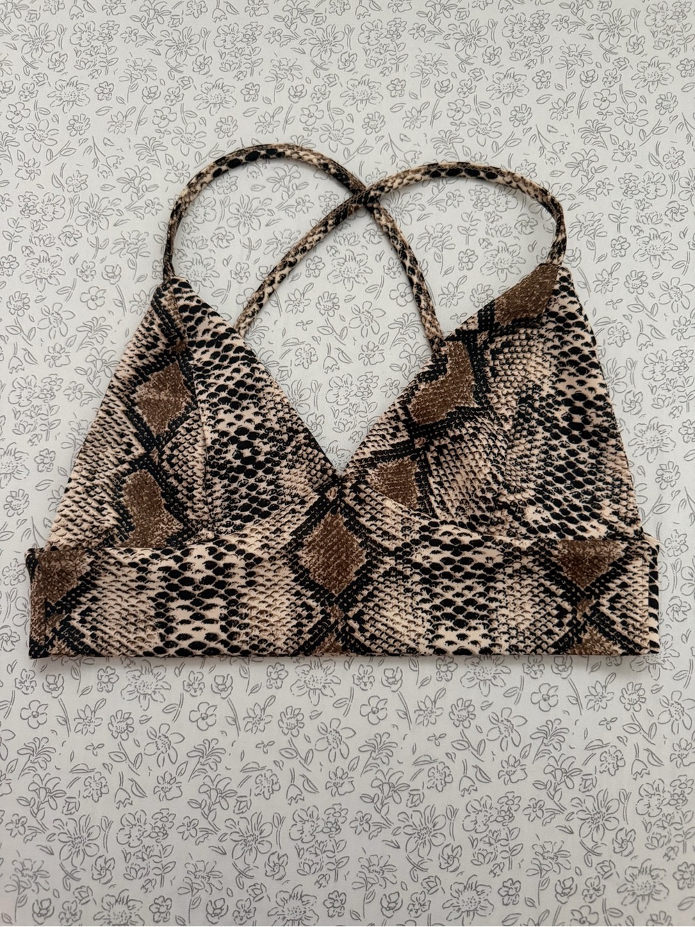 Snake Print Crop Top